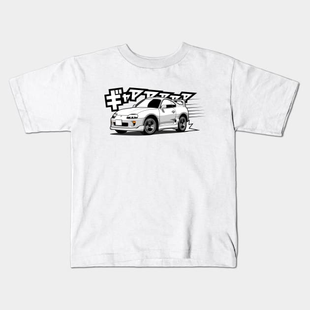 Toyota Supra RZ Initial D Kids T-Shirt by racingfactory